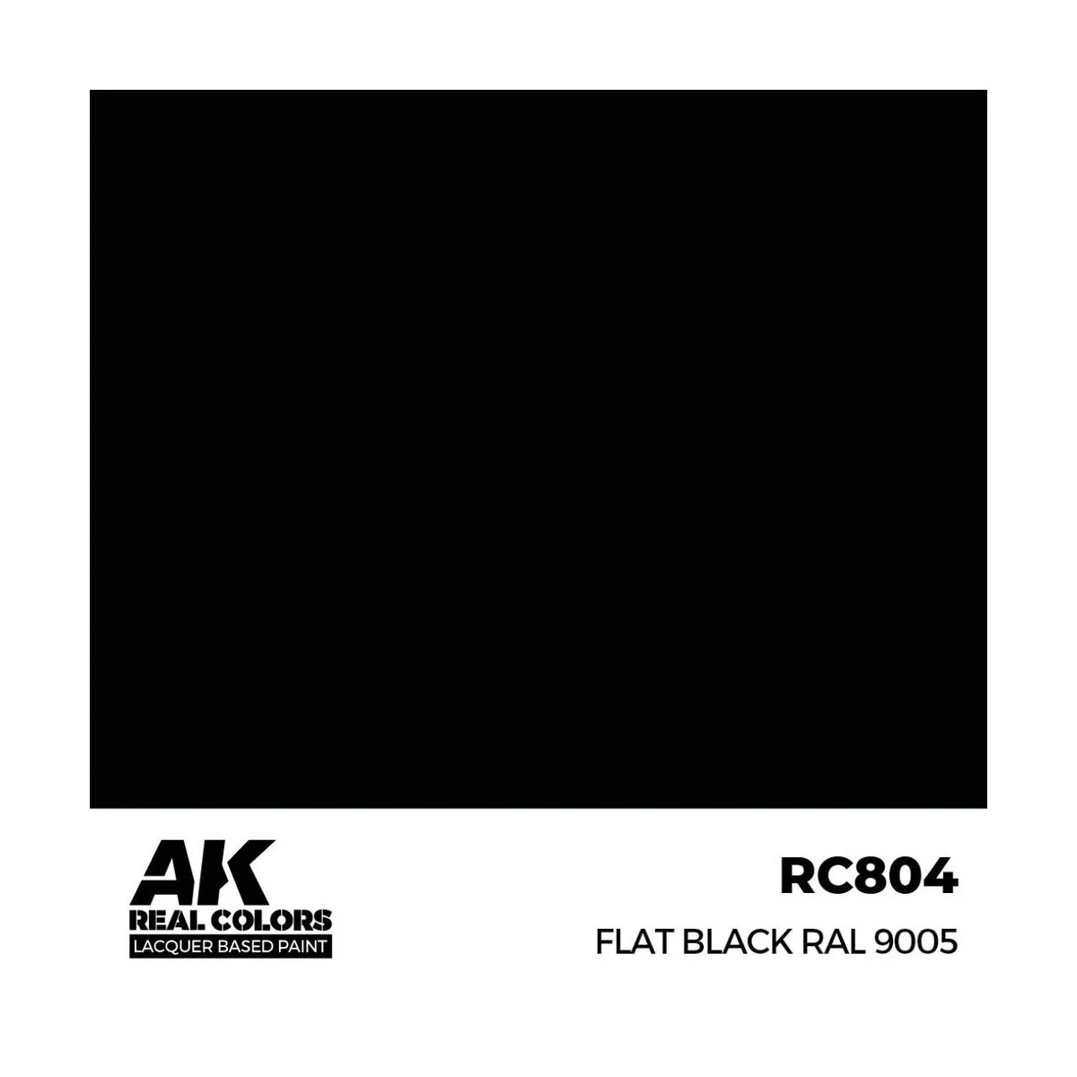 Real Colors: Flat Black RAL 9005 17 ml. - AK Interactive RC804