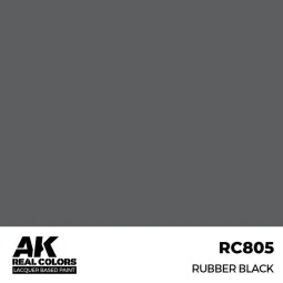 Real Colors: Rubber Black 17 ml. - AK Interactive RC805