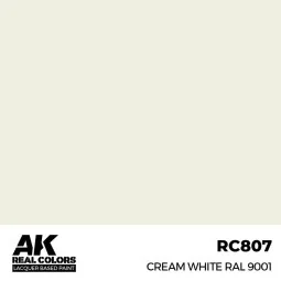 Real Colors: Cream White RAL 9001 17 ml. - AK Interactive RC807