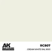 Real Colors: Cream White RAL 9001 17 ml. - AK Interactive RC807