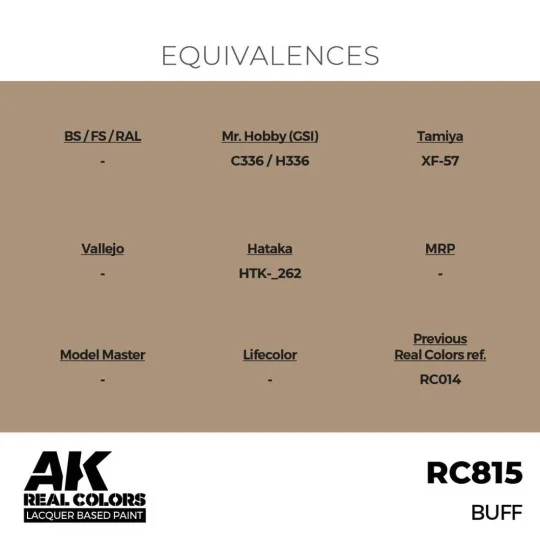 Real Colors: Buff 17 ml. - AK Interactive RC815