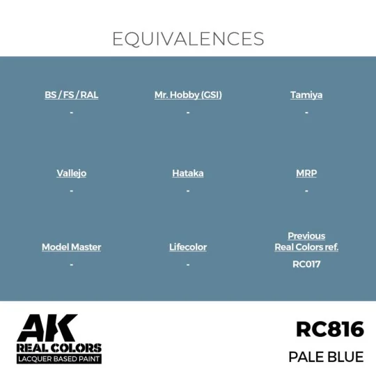 Real Colors: Pale Blue 17 ml. - AK Interactive RC816 Real Colors: Pale Blue 17 ml. - AK Interactive RC816