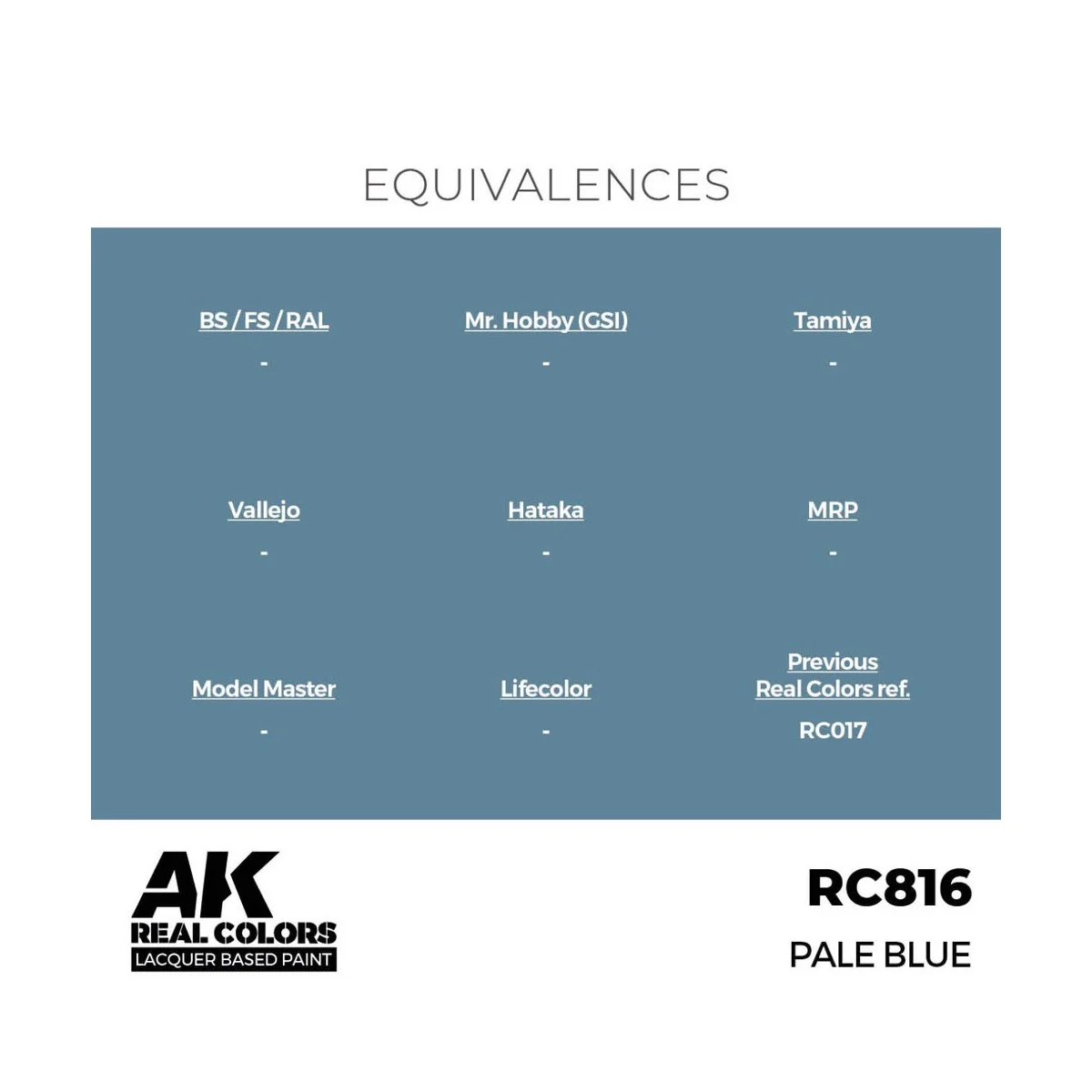 Real Colors: Pale Blue 17 ml. - AK Interactive RC816
