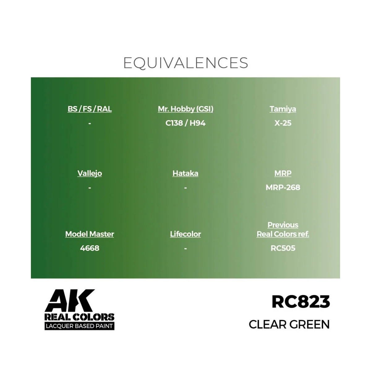 Real Colors: Clear Green 17 ml. - AK Interactive RC823 Real Colors: Clear Green 17 ml. - AK Interactive RC823