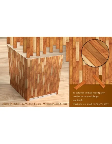 Walls & Floors - Wooden Planks A, 1/35 - Matho Models 35094