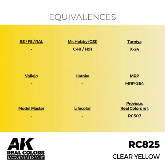 Real Colors: Clear Yellow 17 ml. - AK Interactive RC825 Real Colors: Clear Yellow 17 ml. - AK Interactive RC825