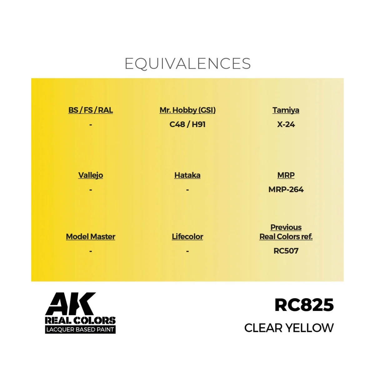 Real Colors: Clear Yellow 17 ml. - AK Interactive RC825 Real Colors: Clear Yellow 17 ml. - AK Interactive RC825