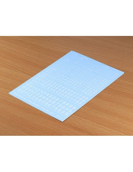 Decal Numbers - small, white, type 1 - Matho Models 80003