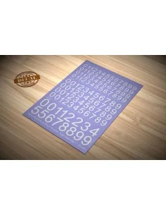 Decal Numbers - large, white, type 1 - Matho Models 80004