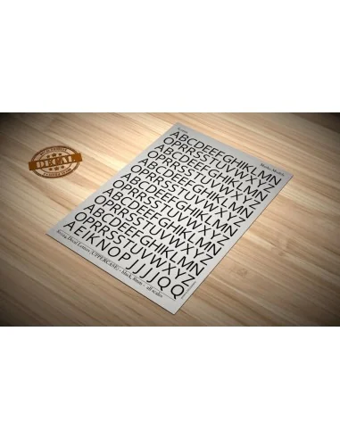 [NO_DESC] Decal Letters (UPPERCASE) - black, 8mm - Matho Models 80024