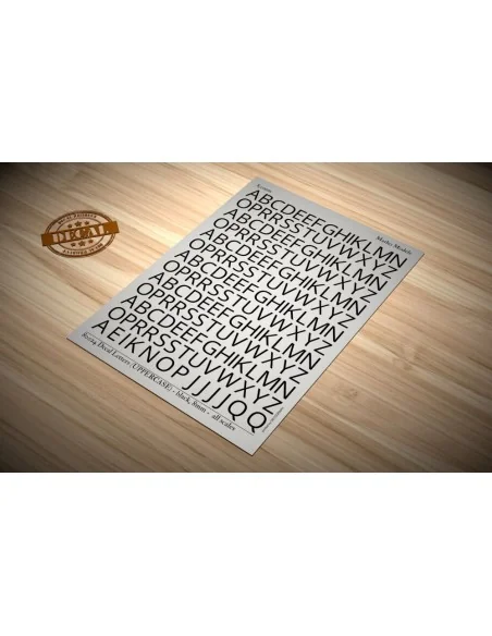 Decal Letters (UPPERCASE) - black, 8mm - Matho Models 80024