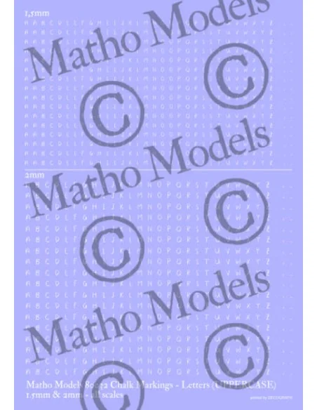 [NO_DESC] Chalk Markings - Letters (UPPERCASE) - 1.5mm & 2mm - Math...