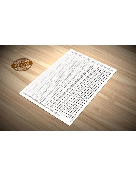 Decal Dashed Lines - black - Matho Models 80048