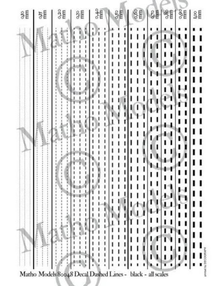 [NO_DESC] Decal Dashed Lines - black - Matho Models 80048