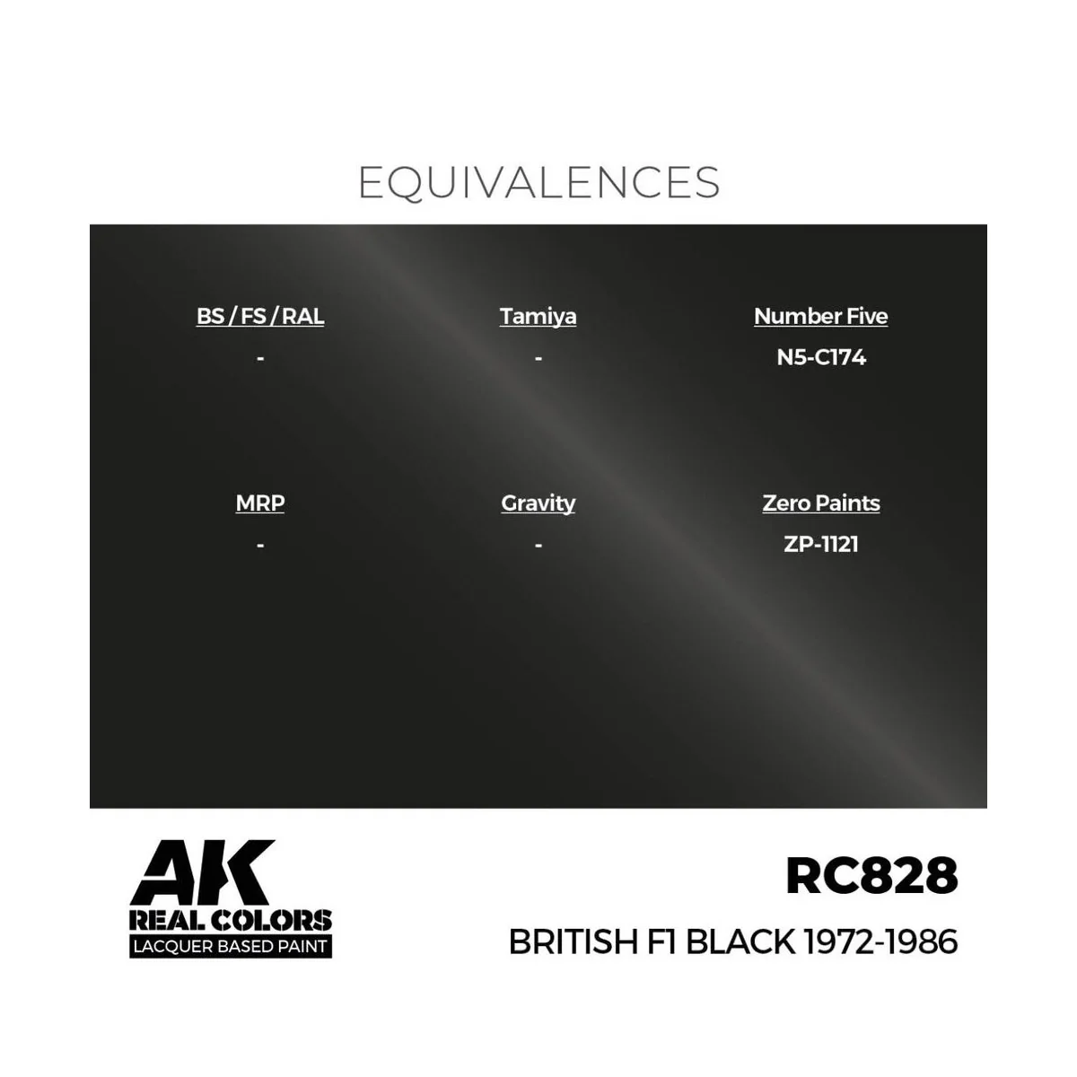 Real Colors: British F1 Black 1972-1986 17 ml. - AK Interactive RC828