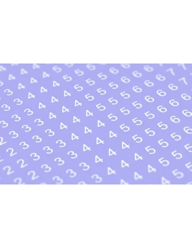 Decal Numbers - 2.5mm, white, type 1 - Matho Models 80050