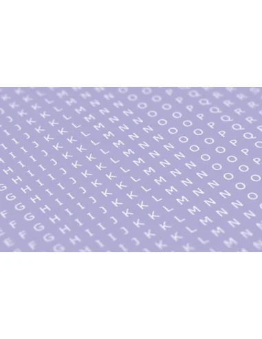 Decal Letters (UPPERCASE) - 1.5mm, white, type 1 - Matho Models 80051