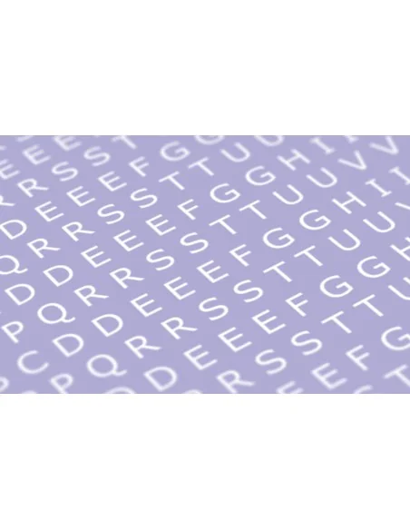 Decal Letters (UPPERCASE) - 3mm, white, type 1 - Matho Models 80052