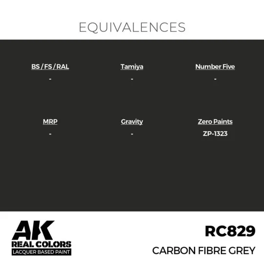 Real Colors: Carbon Fibre Grey 17 ml. - AK Interactive RC829