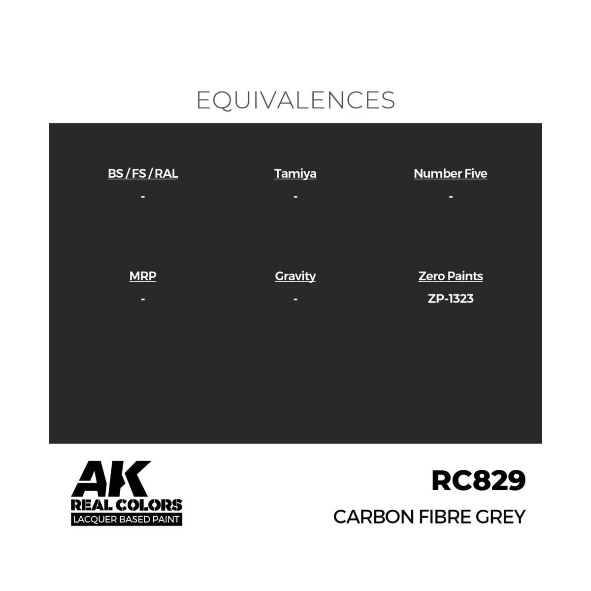 Real Colors: Carbon Fibre Grey 17 ml. - AK Interactive RC829