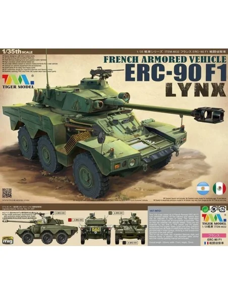 French Armored Vehicle ERC-90F1 Lynx, 1/35 - Tigermodel 4632