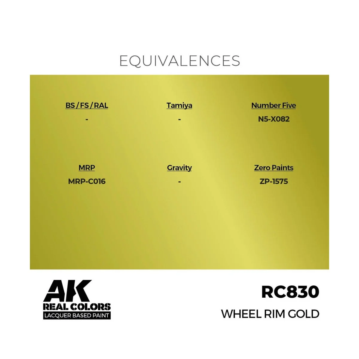 Real Colors: Wheel Rim Gold 17 ml. - AK Interactive RC830
