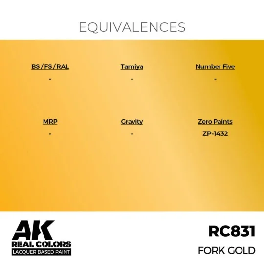 Real Colors: Fork Gold 17 ml. - AK Interactive RC831
