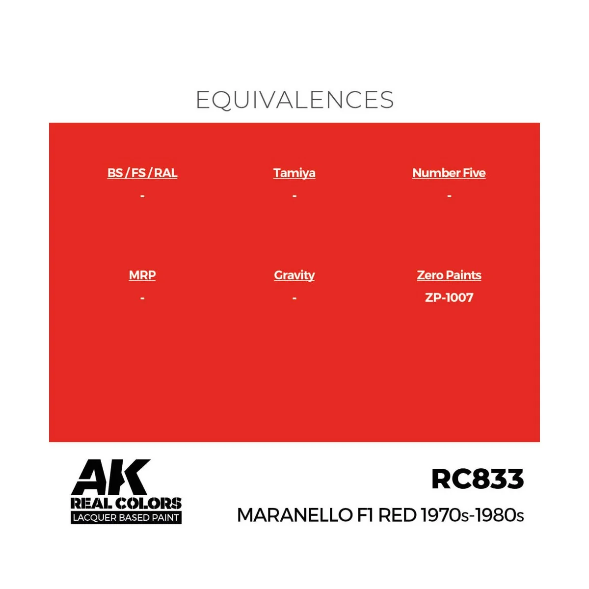 Real Colors: Maranello F1 Red 1970s-1980s 17 ml. - AK Interactive R...