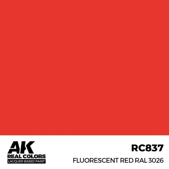 Real Colors: Fluorescent Red RAL 3026 17 ml. - AK Interactive RC837 Real Colors: Fluorescent Red RAL 3026 17 ml. - AK Interactive RC837