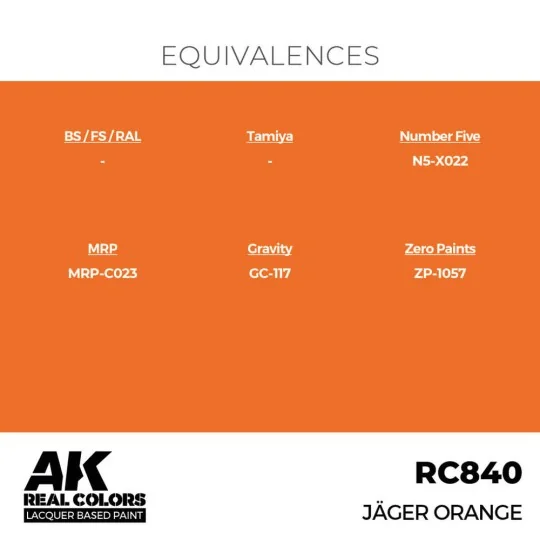 Real Colors: Jäger Orange 17 ml. - AK Interactive RC840 Real Colors: Jäger Orange 17 ml. - AK Interactive RC840