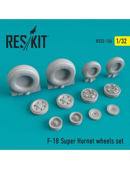 F/A-18 Super Hornet wheels set, 1/32 - ResKit Models RS32-0126