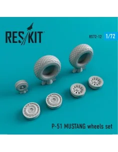 P-51 Mustang wheels set, 1/72 - ResKit Models RS72-0012