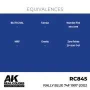Real Colors: Rally Blue 74F 1997-2002 17 ml. - AK Interactive RC845