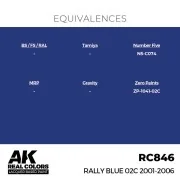 Real Colors: Rally Blue 02C 2001-2006 17ml. - AK Interactive RC846 Real Colors: Rally Blue 02C 2001-2006 17ml. - AK Interactive RC846