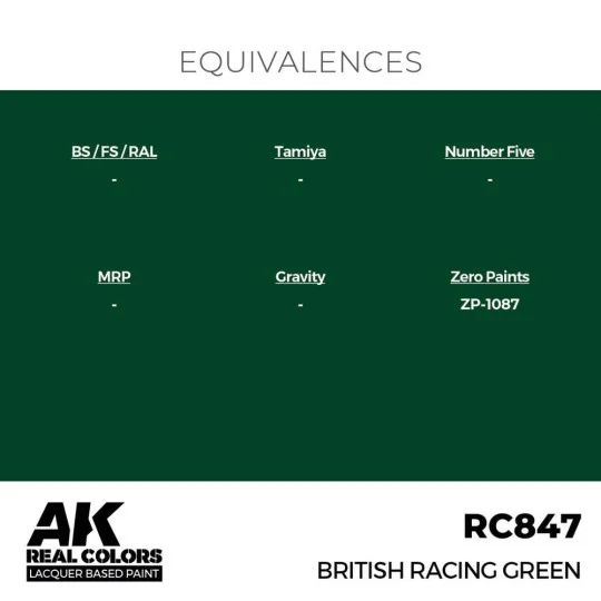 Real Colors: British Racing Green 17 ml. - AK Interactive RC847