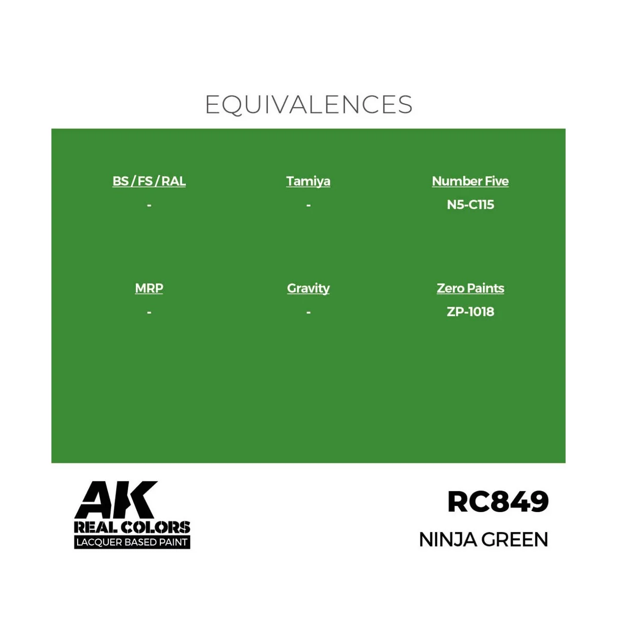 Real Colors: Ninja Green 17 ml. - AK Interactive RC849 Real Colors: Ninja Green 17 ml. - AK Interactive RC849