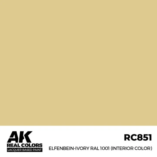 Real Colors: Elfenbein-Ivory RAL 1001 (Interior Color) 17 ml. - AK ...