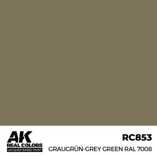 Real Colors: Graugrün-Grey Green RAL 7008 17 ml. - AK Interactive R... Real Colors: Graugrün-Grey Green RAL 7008 17 ml. - AK Interactive R...
