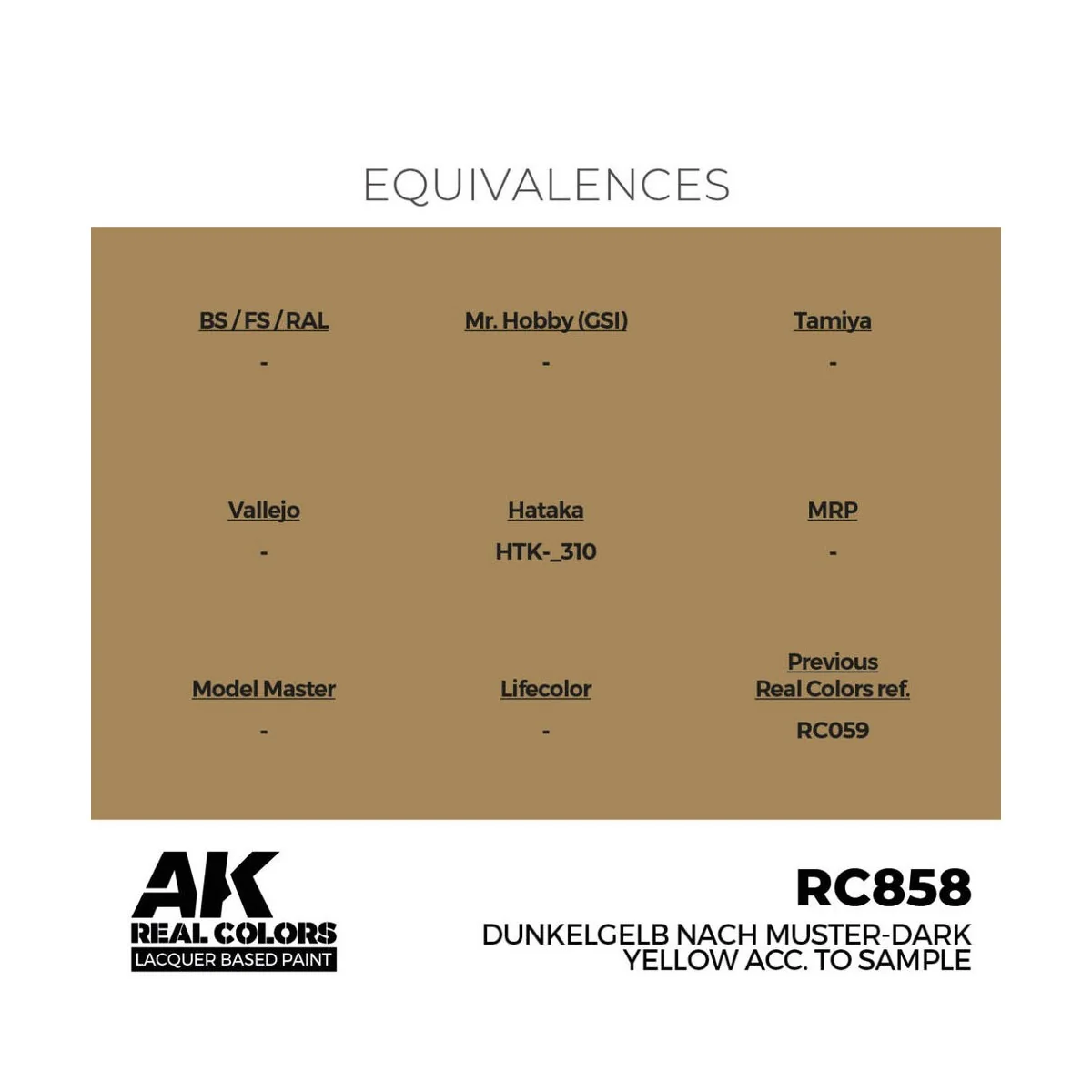 Real Colors: Dunkelgelb Nach Muster-Dark Yellow acc. to Sample - AK...