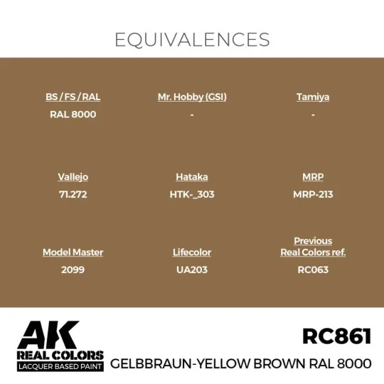 Real Colors: Gelbbraun-Yellow Brown RAL 8000 17 ml. - AK Interactiv...