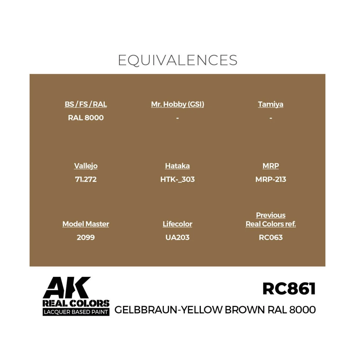 Real Colors: Gelbbraun-Yellow Brown RAL 8000 17 ml. - AK Interactiv...