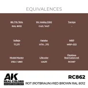 Real Colors: Rot (Rotbraun)-Red Brown RAL 8012 17 ml. - AK Interact...
