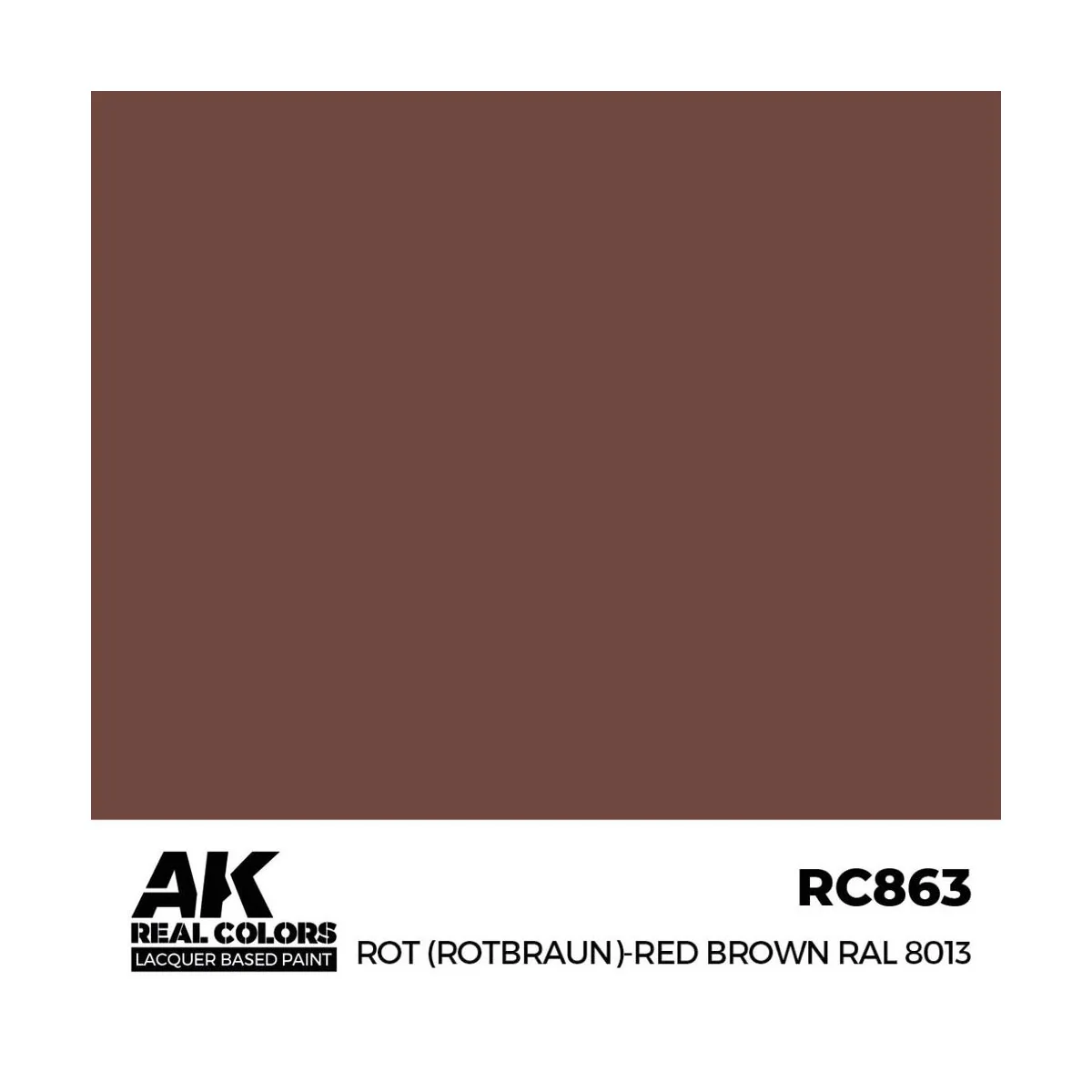 Real Colors: Rot (Rotbraun)-Red Brown RAL 8013 17 ml. - AK Interact...