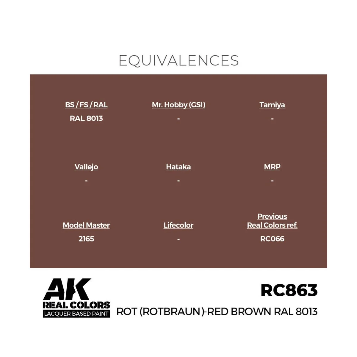 Real Colors: Rot (Rotbraun)-Red Brown RAL 8013 17 ml. - AK Interact...
