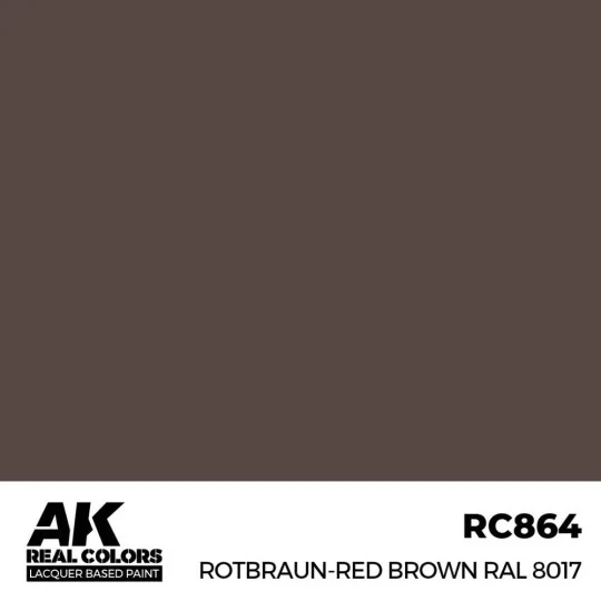 Real Colors: Rotbraun-Red Brown RAL 8017 17 ml. - AK Interactive RC864