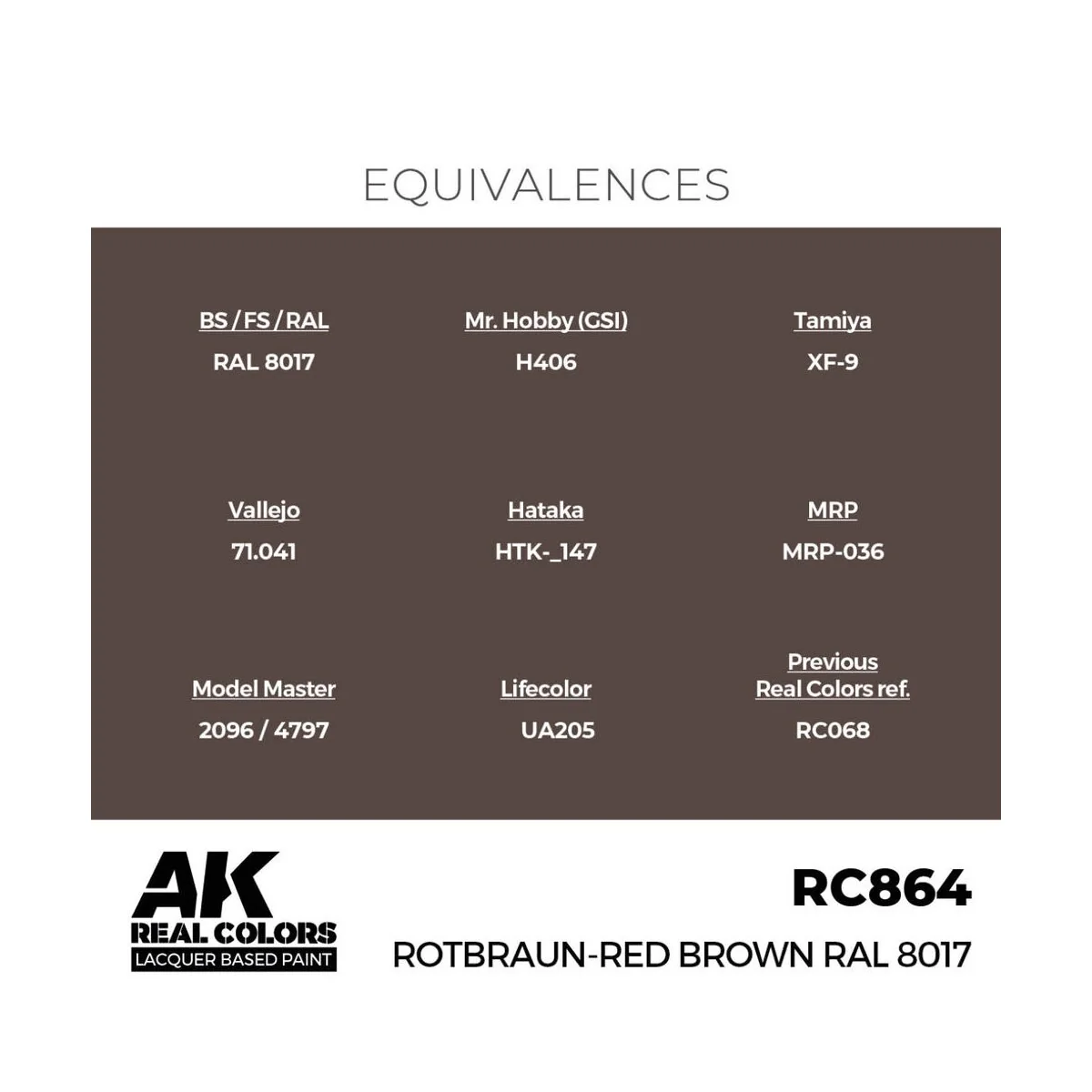 Real Colors: Rotbraun-Red Brown RAL 8017 17 ml. - AK Interactive RC864