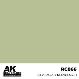 Real Colors: Silver Grey No.28 (BS381) 17 ml. - AK Interactive RC866