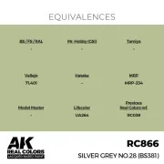 Real Colors: Silver Grey No.28 (BS381) 17 ml. - AK Interactive RC866