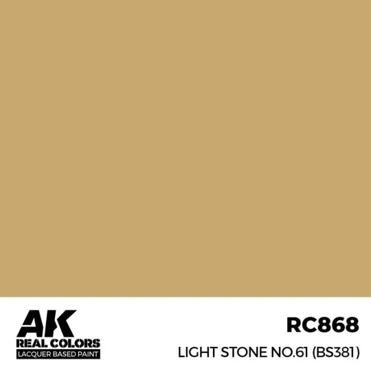 Real Colors: Light Stone No.61 (BS381) 17 ml. - AK Interactive RC868