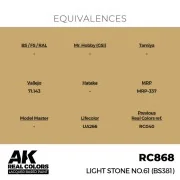 Real Colors: Light Stone No.61 (BS381) 17 ml. - AK Interactive RC868 Real Colors: Light Stone No.61 (BS381) 17 ml. - AK Interactive RC868